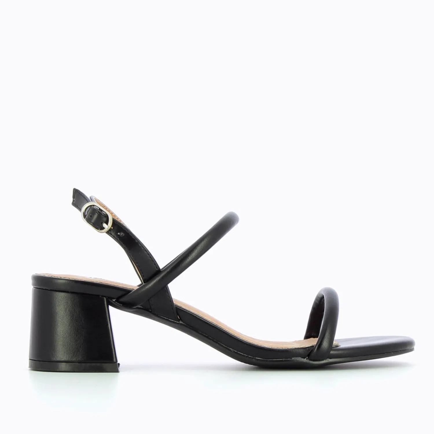 Vanessa Wu Sandales À Talon, Compensées>Sandales A Talon Minimalistes Cynthia Noires