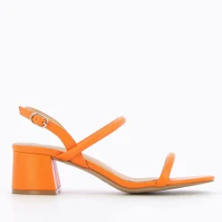Vanessa Wu Sandales À Talon, Compensées>Sandales A Talon Minimalistes Oriane Orange