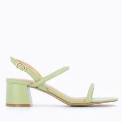 Vanessa Wu Sandales À Talon, Compensées>Sandales A Talon Minimalistes Oriane Vert Pastel