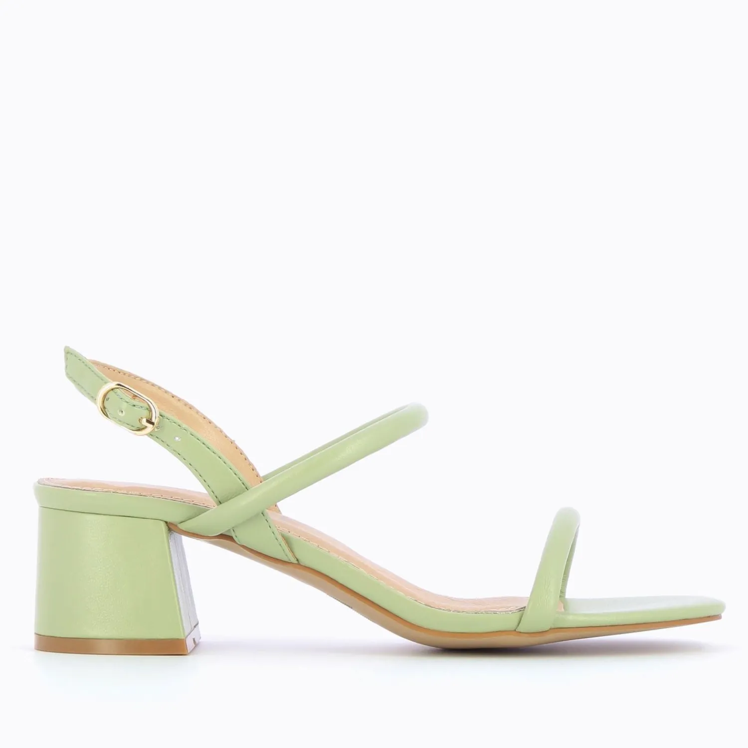 Vanessa Wu Sandales À Talon, Compensées>Sandales A Talon Minimalistes Oriane Vert Pastel