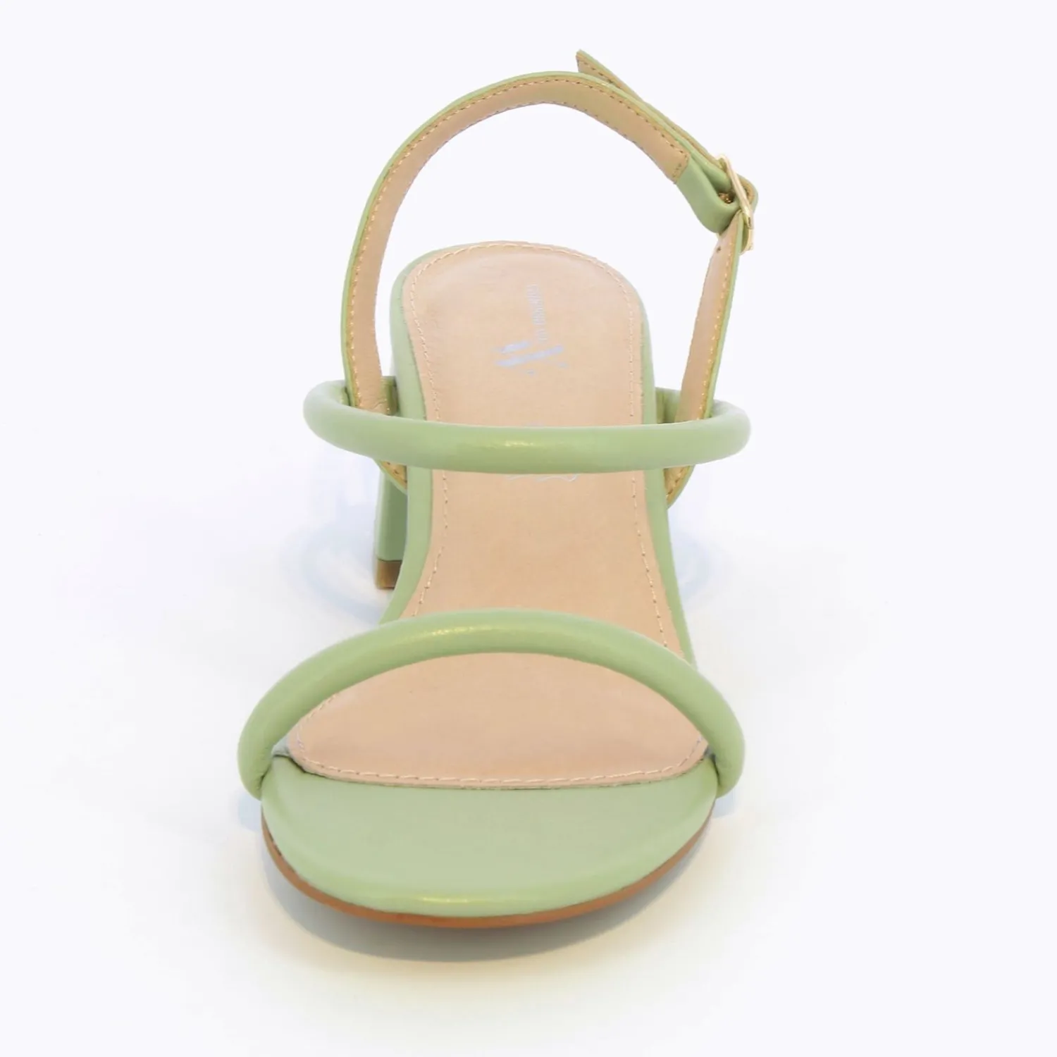Vanessa Wu Sandales À Talon, Compensées>Sandales A Talon Minimalistes Oriane Vert Pastel