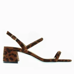 Vanessa Wu Sandales À Talon, Compensées>Sandales A Talon Minimalistes Romy Leopard