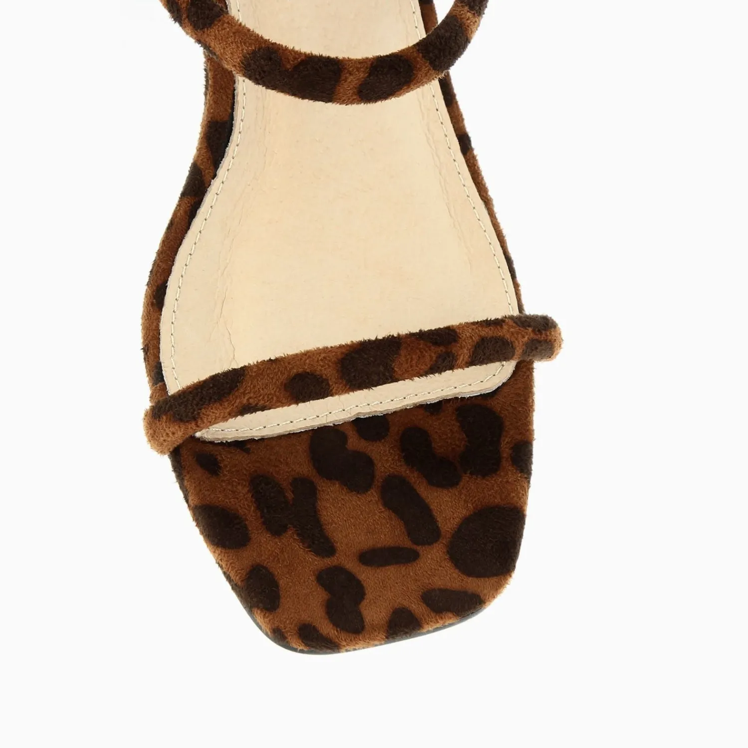Vanessa Wu Sandales À Talon, Compensées>Sandales A Talon Minimalistes Romy Leopard