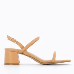 Vanessa Wu Sandales À Talon, Compensées>Sandales A Talon Minimalistes Oriane Caramel