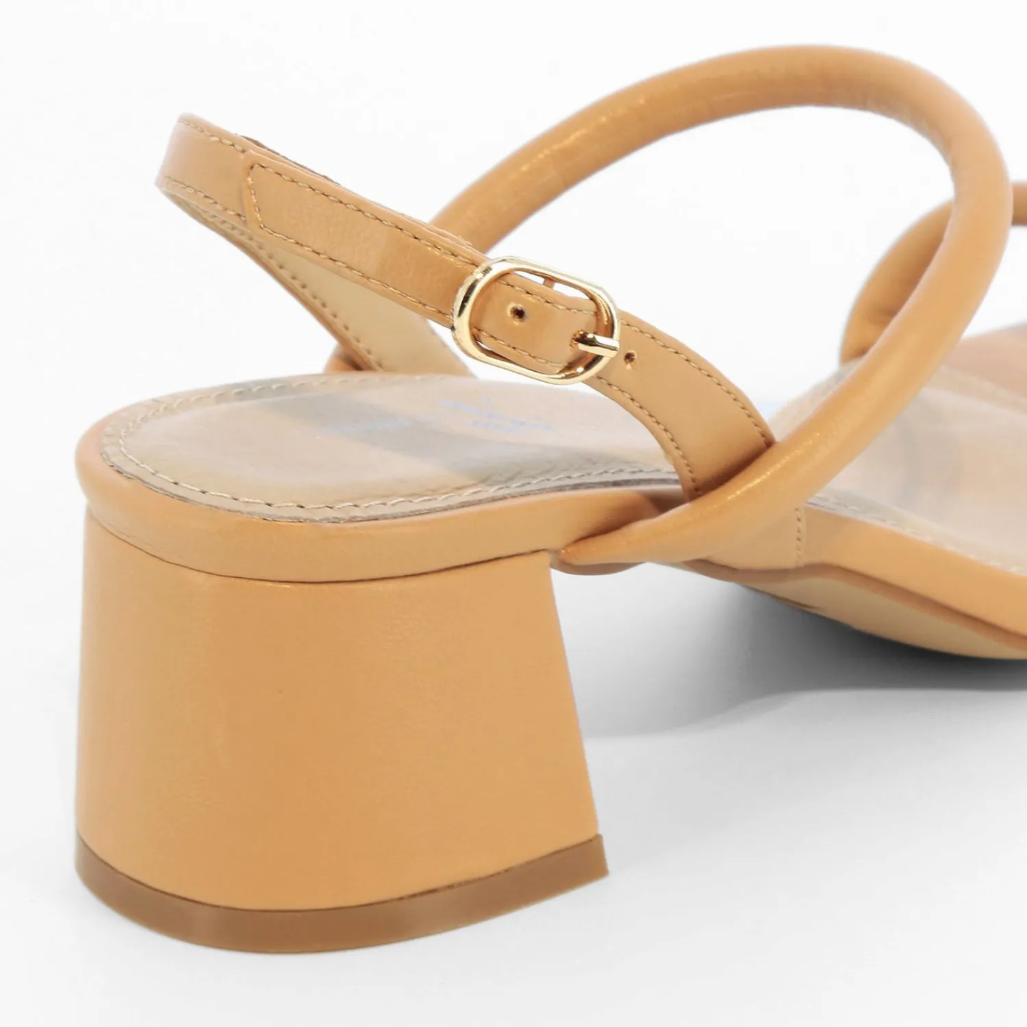 Vanessa Wu Sandales À Talon, Compensées>Sandales A Talon Minimalistes Oriane Caramel