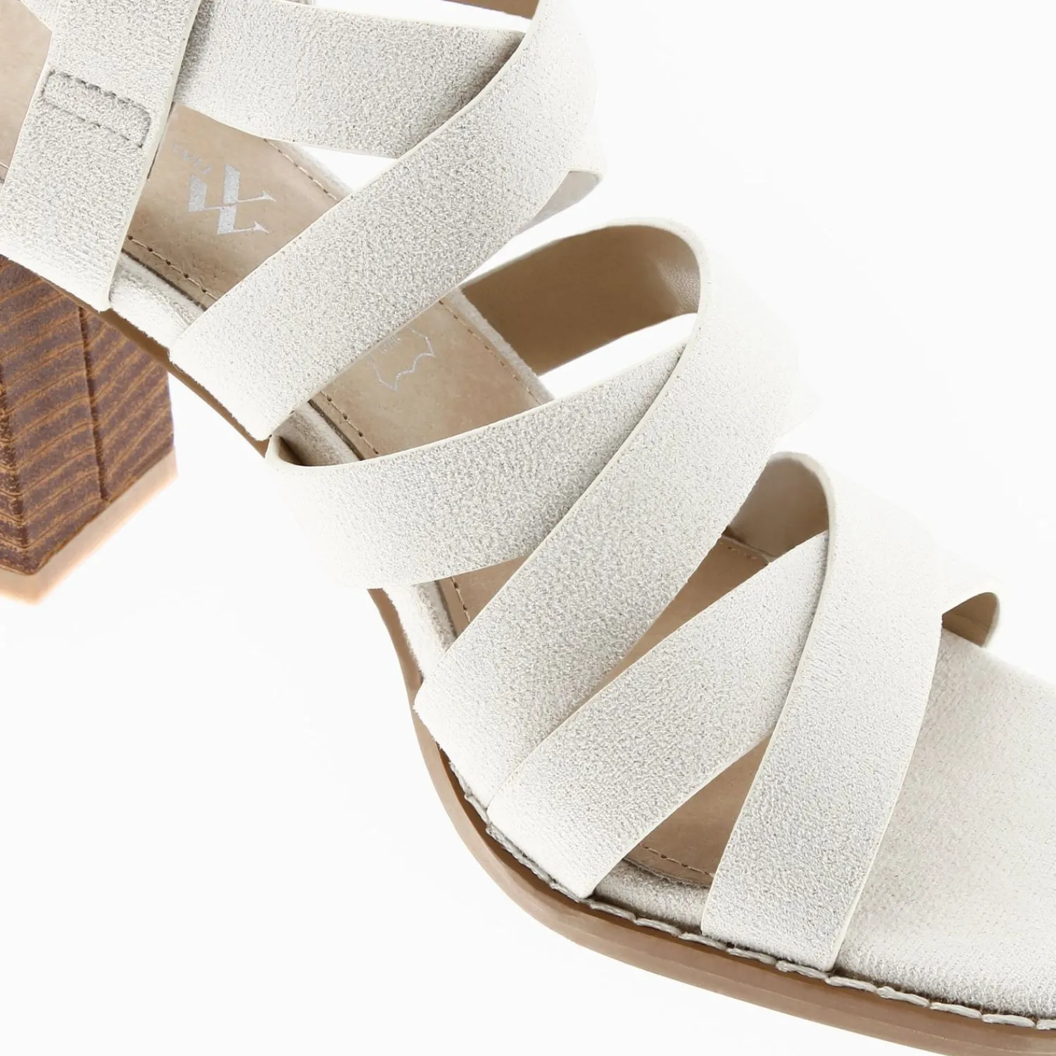 Vanessa Wu Sandales À Talon, Compensées>Sandales Carrie Beige Clair A Multibrides Croisees Et Talon Haut