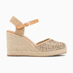 Vanessa Wu Sandales À Talon, Compensées>Sandales Compensees Jeanne A Paillettes Multicolores