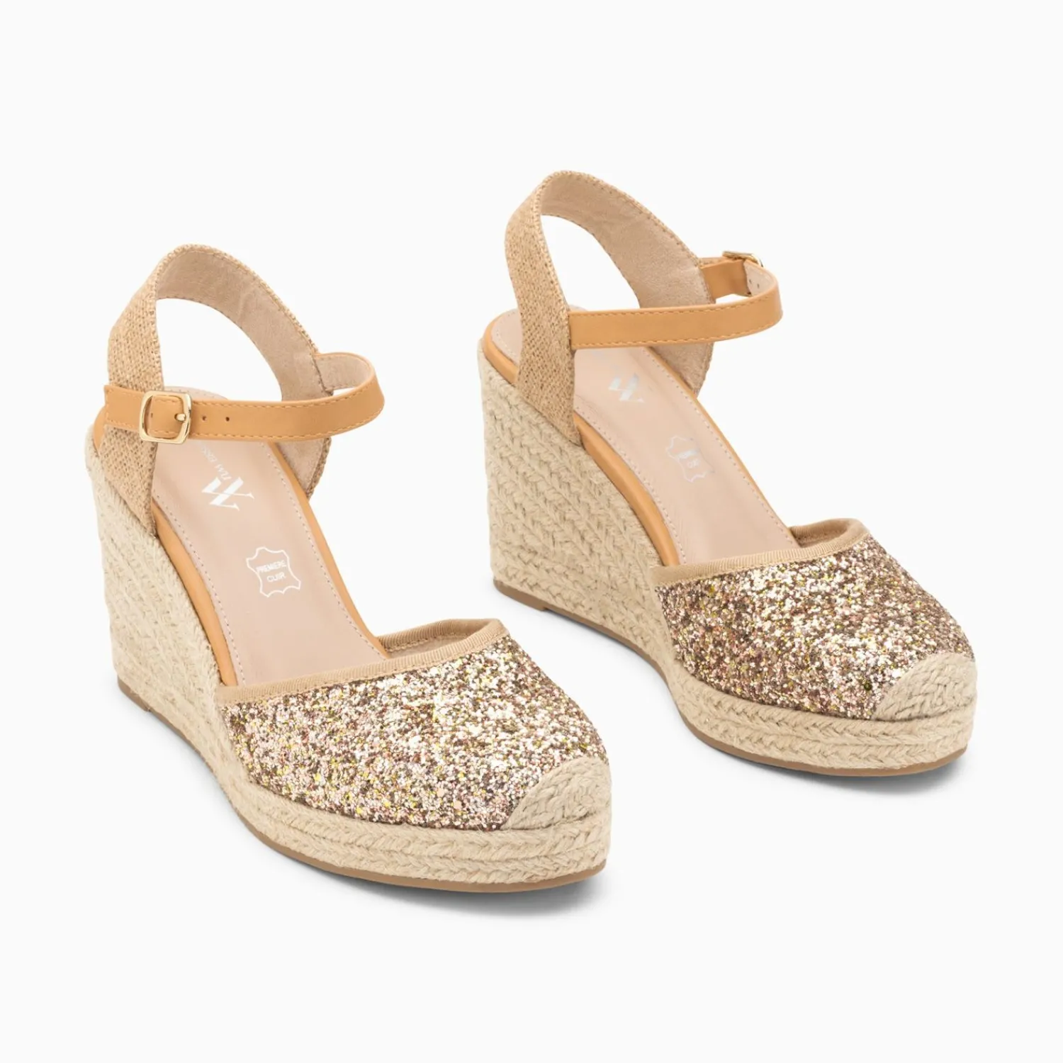 Vanessa Wu Sandales À Talon, Compensées>Sandales Compensees Jeanne A Paillettes Multicolores