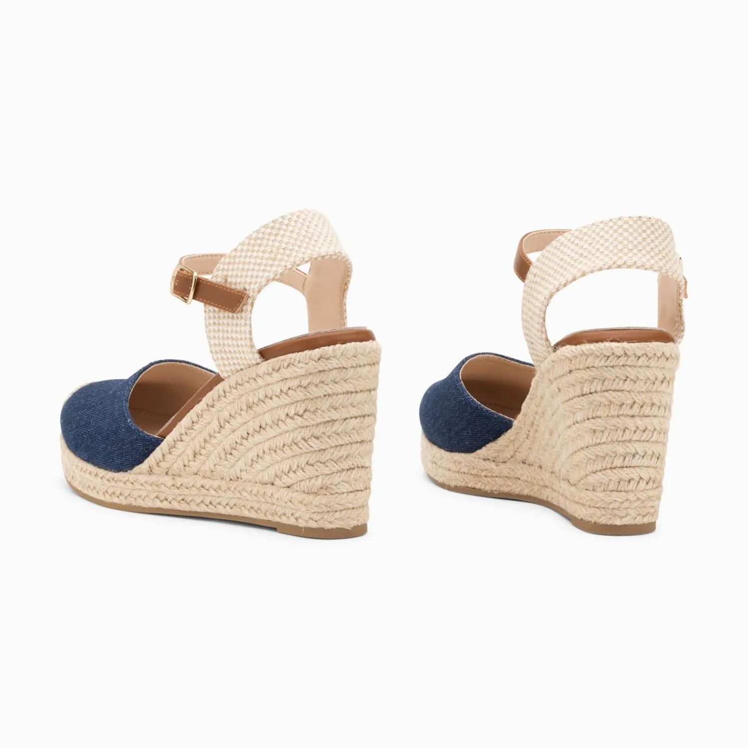 Vanessa Wu Sandales À Talon, Compensées>Sandales Compensees Mariana En Toile Denim