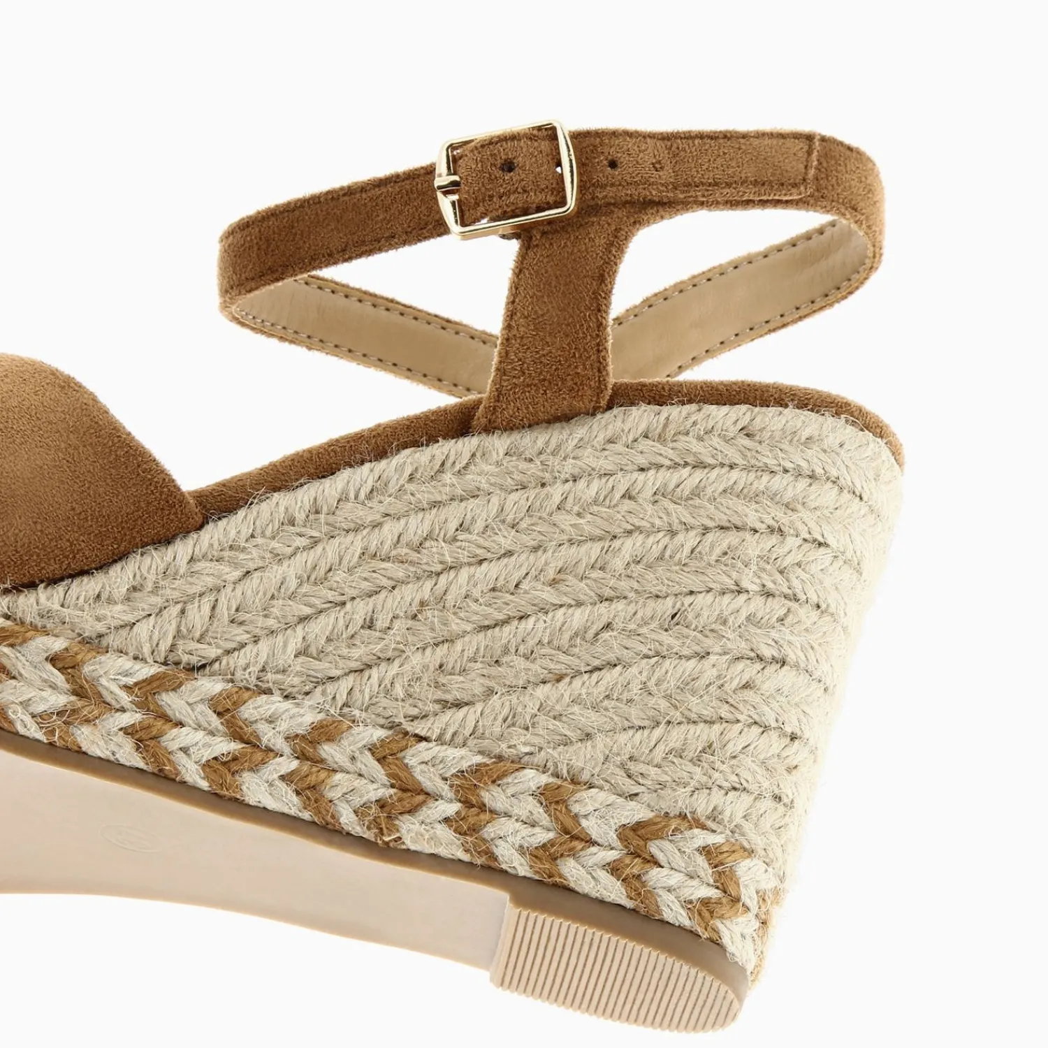 Vanessa Wu Sandales À Talon, Compensées>Sandales Compensees Nouees Zoella Camel