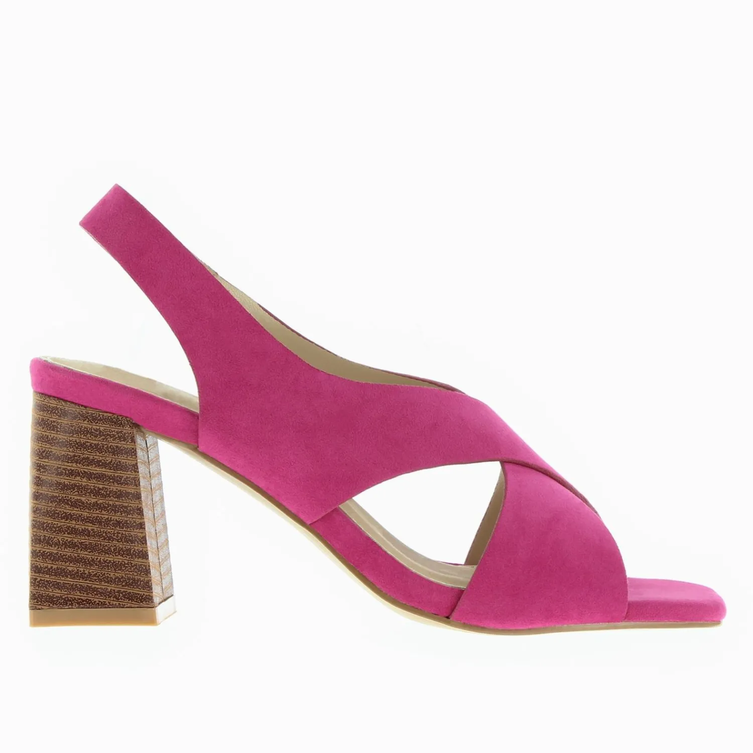 Vanessa Wu Sandales À Talon, Compensées>Sandales Dakota Fuchsia A Brides Croisees Et Talon Haut
