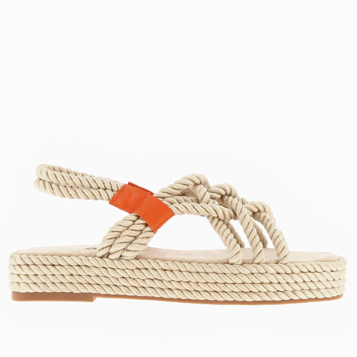 Vanessa Wu Sandales Plates>Sandales En Corde Anya Beige A Plateforme