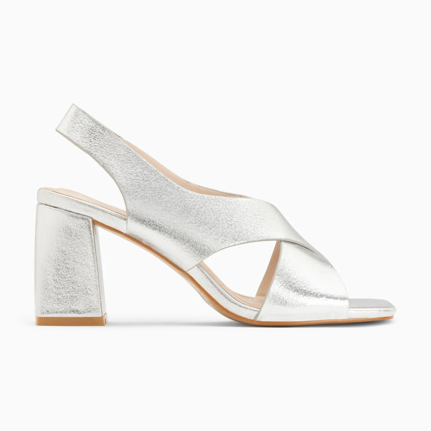 Vanessa Wu Sandales À Talon, Compensées>Sandales Lauren Argent A Brides Croisees Et Talon Haut