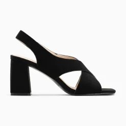 Vanessa Wu Sandales À Talon, Compensées>Sandales Lauren Noires A Brides Croisees Et Talon Haut