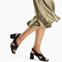 Vanessa Wu Sandales À Talon, Compensées>Sandales Lauren Noires A Brides Croisees Et Talon Haut