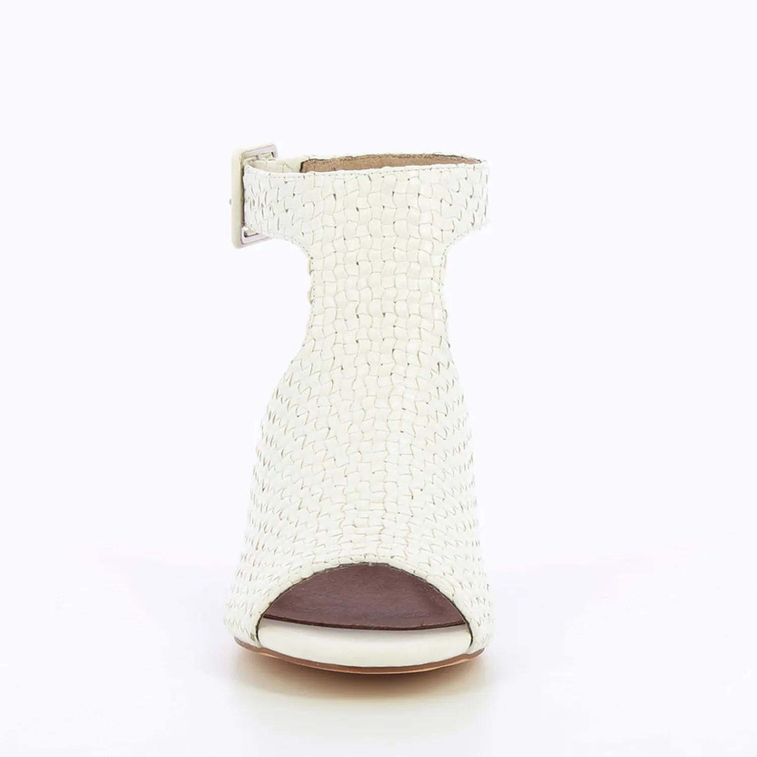 Vanessa Wu Sandales À Talon, Compensées>Sandales Manuella Blanches Tressees Peep-Toe