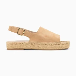 Vanessa Wu Sandales Plates>Sandales Marjolaine Beiges A Semelle Espadrille