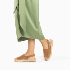 Vanessa Wu Sandales Plates>Sandales Marjolaine Noisette A Semelle Espadrille