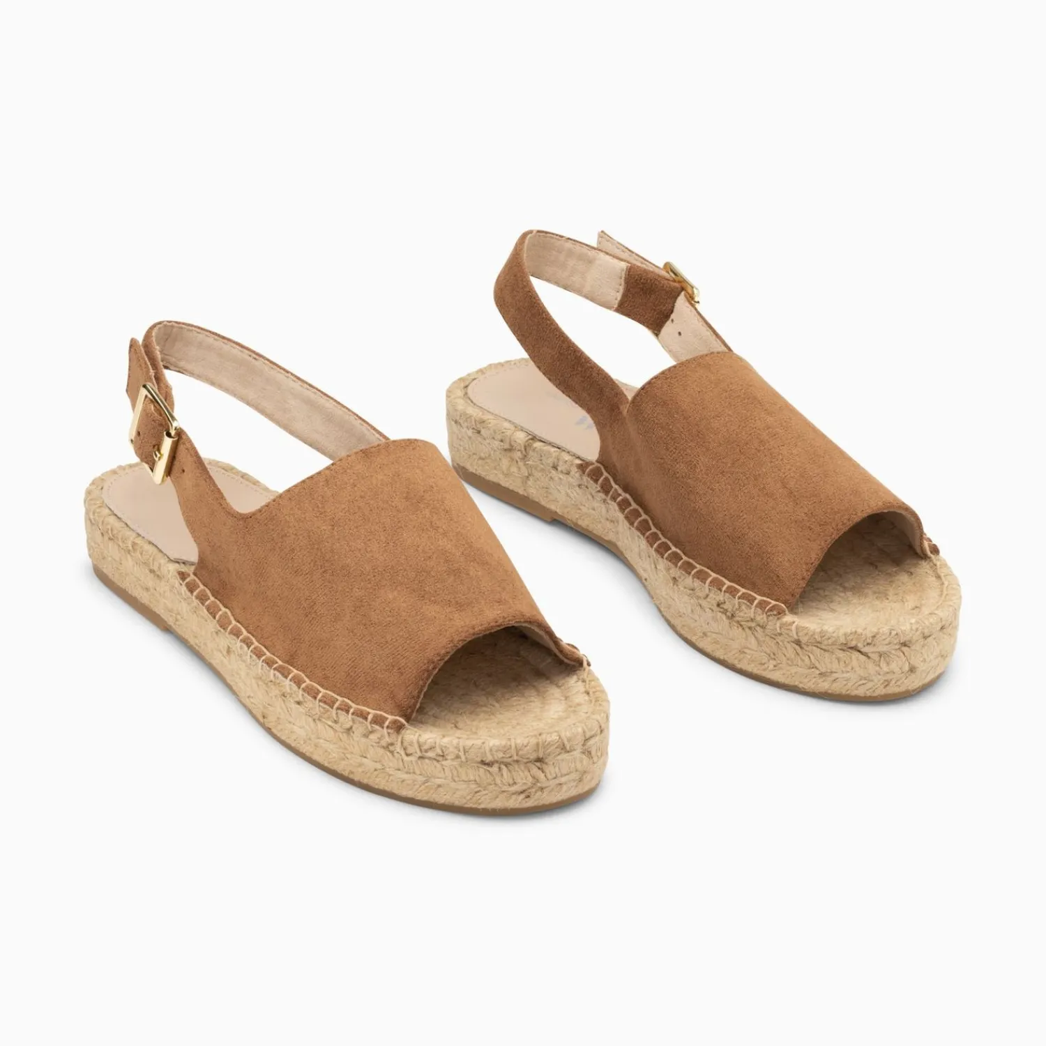 Vanessa Wu Sandales Plates>Sandales Marjolaine Noisette A Semelle Espadrille