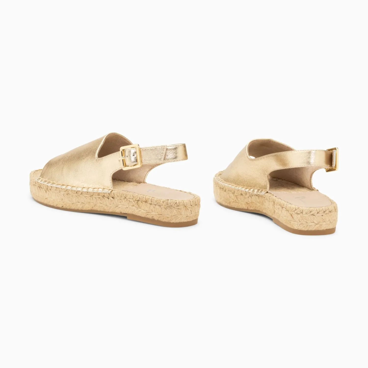 Vanessa Wu Sandales Plates>Sandales Marjolaine Or A Semelle Espadrille