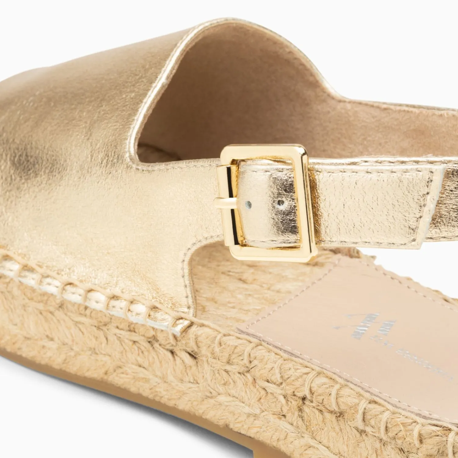 Vanessa Wu Sandales Plates>Sandales Marjolaine Or A Semelle Espadrille