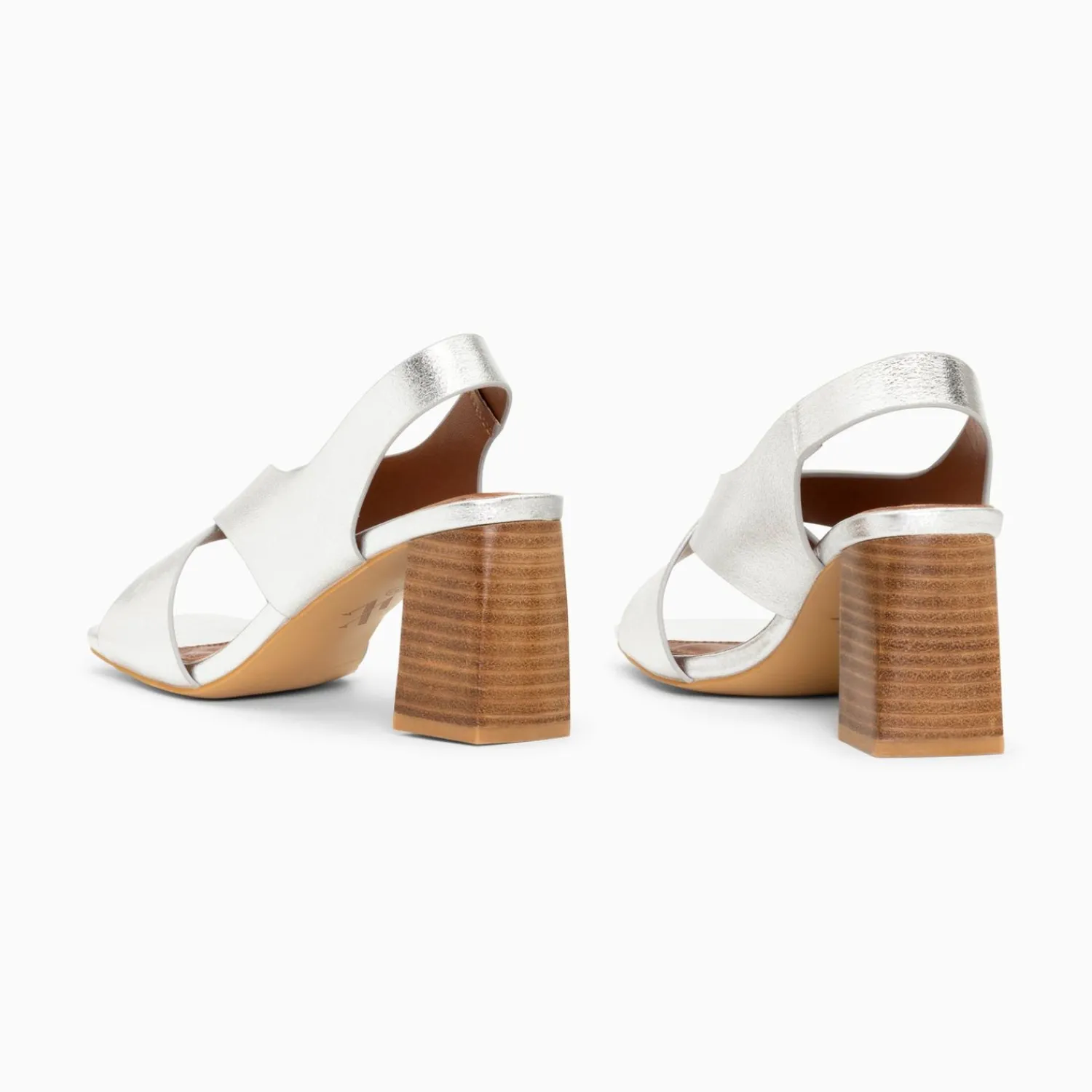 Vanessa Wu Sandales À Talon, Compensées>Sandales Maxinne Argent A Brides Croisees Et Talon Haut