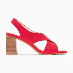 Vanessa Wu Sandales À Talon, Compensées>Sandales Maxinne Framboise A Brides Croisees Et Talon Haut