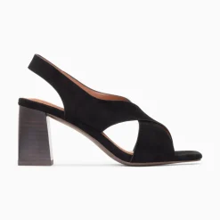 Vanessa Wu Sandales À Talon, Compensées>Sandales Maxinne Noires A Brides Croisees Et Talon Haut