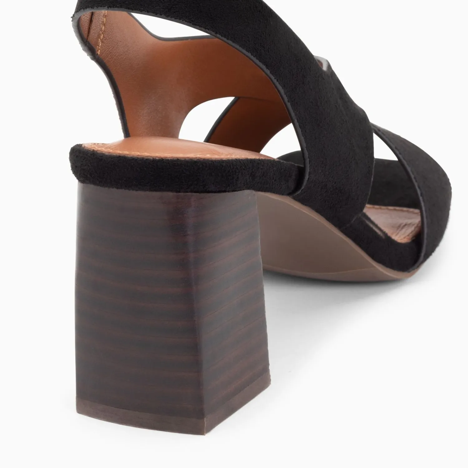 Vanessa Wu Sandales À Talon, Compensées>Sandales Maxinne Noires A Brides Croisees Et Talon Haut