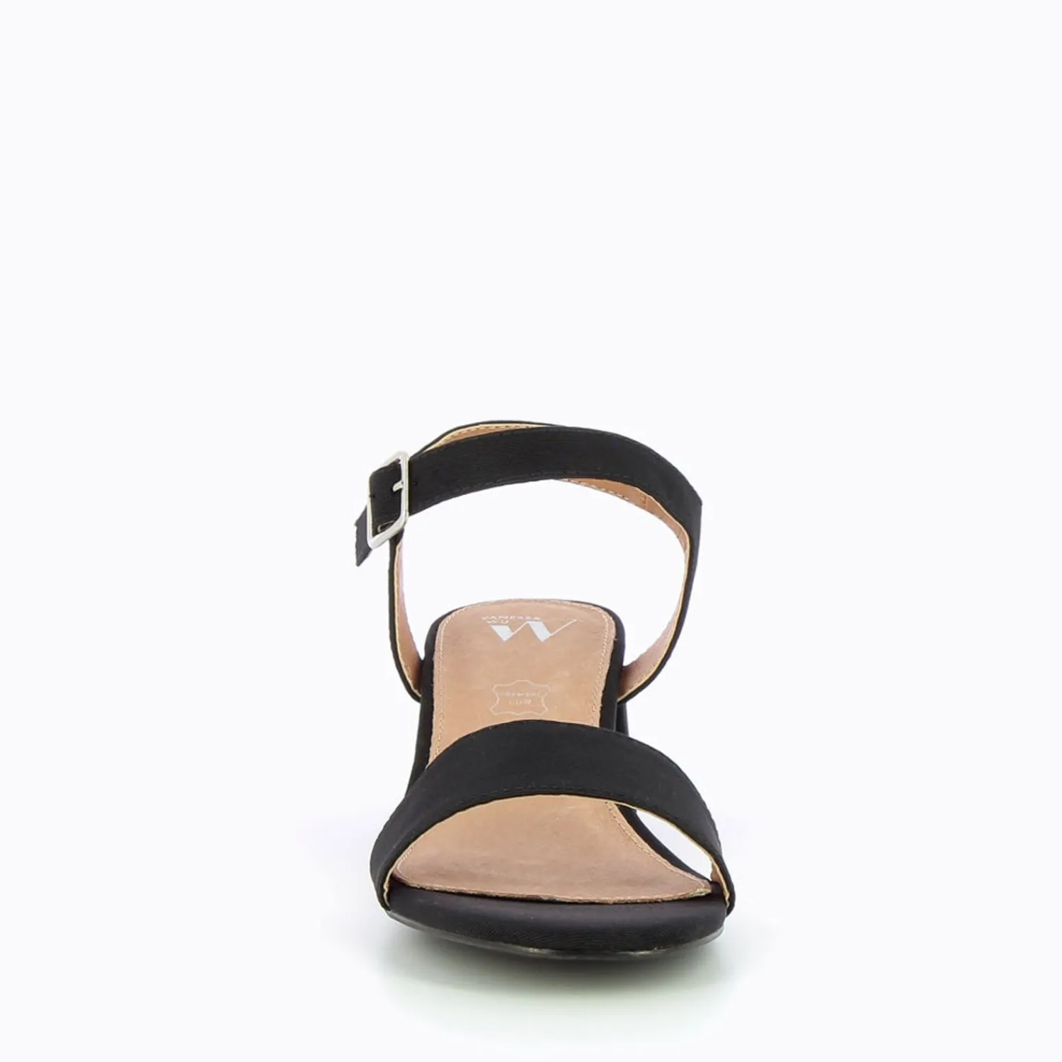 Vanessa Wu Sandales À Talon, Compensées>Sandales Melissa Noires A Petit Talon Epais