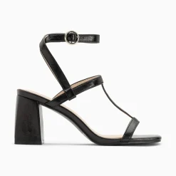 Vanessa Wu Sandales À Talon, Compensées>Sandales Nelly Noires A Brides Et Talon Haut