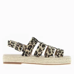 Vanessa Wu Sandales Plates>Sandales Plateformes Leila A Brides Leopard