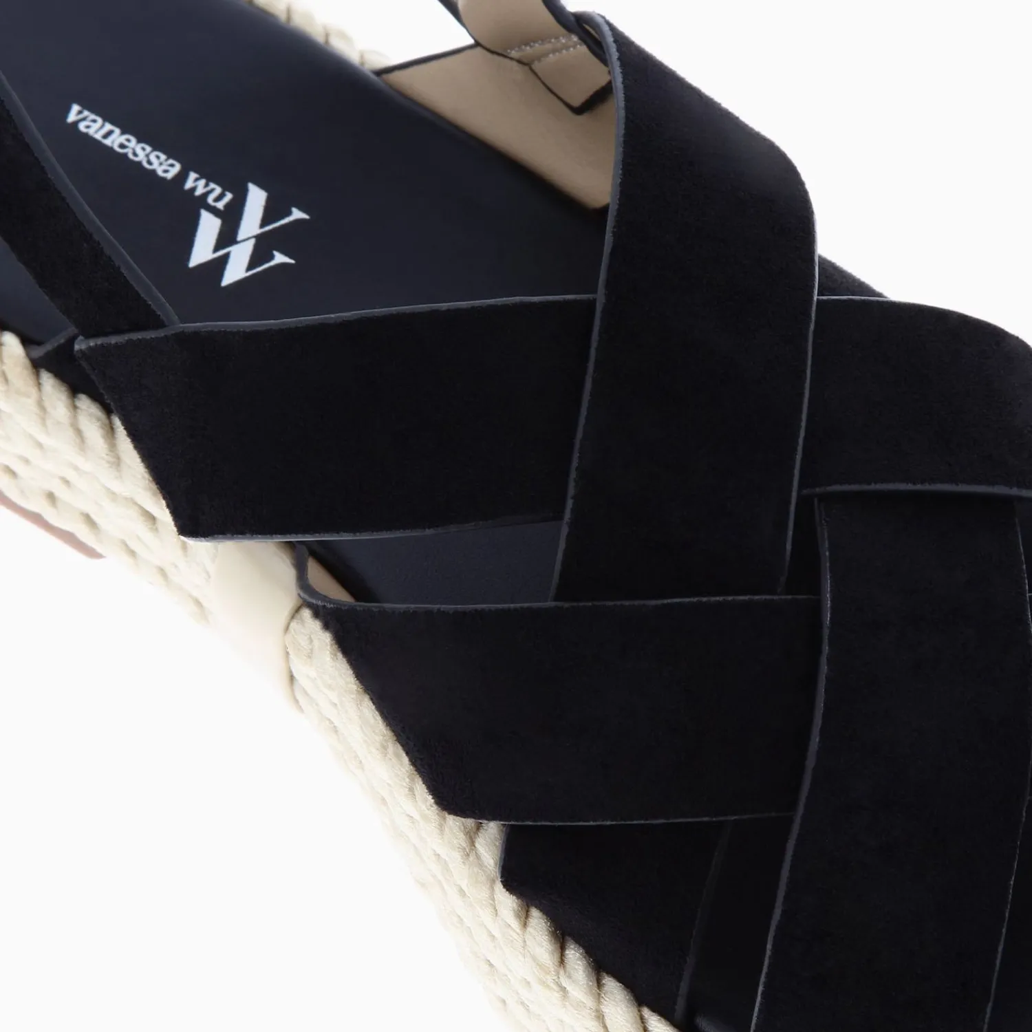 Vanessa Wu Sandales Plates>Sandales Plateformes Linda A Brides Croisees Noires