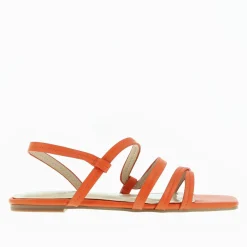 Vanessa Wu Sandales Plates>Sandales Plates Aniyah Orange A Bout Carre