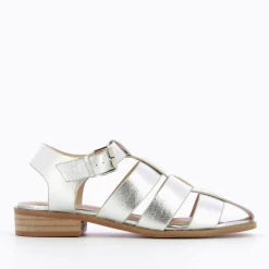 Vanessa Wu Sandales Plates>Sandales Plates Arielle Argent Style Pecheur