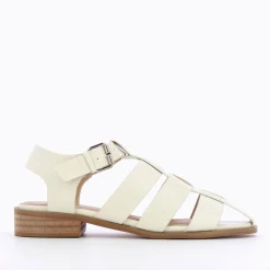 Vanessa Wu Sandales Plates>Sandales Plates Arielle Blanches Style Pecheur