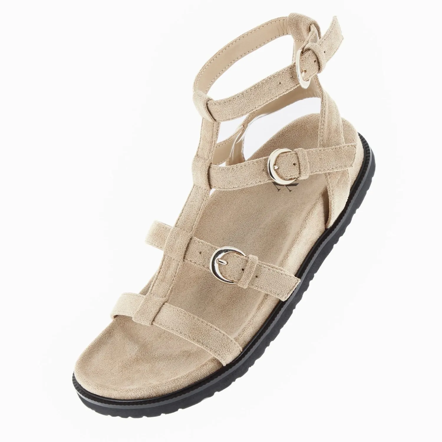 Vanessa Wu Sandales Plates>Spartiates Ultra Legeres Ginny En Suedine Beige