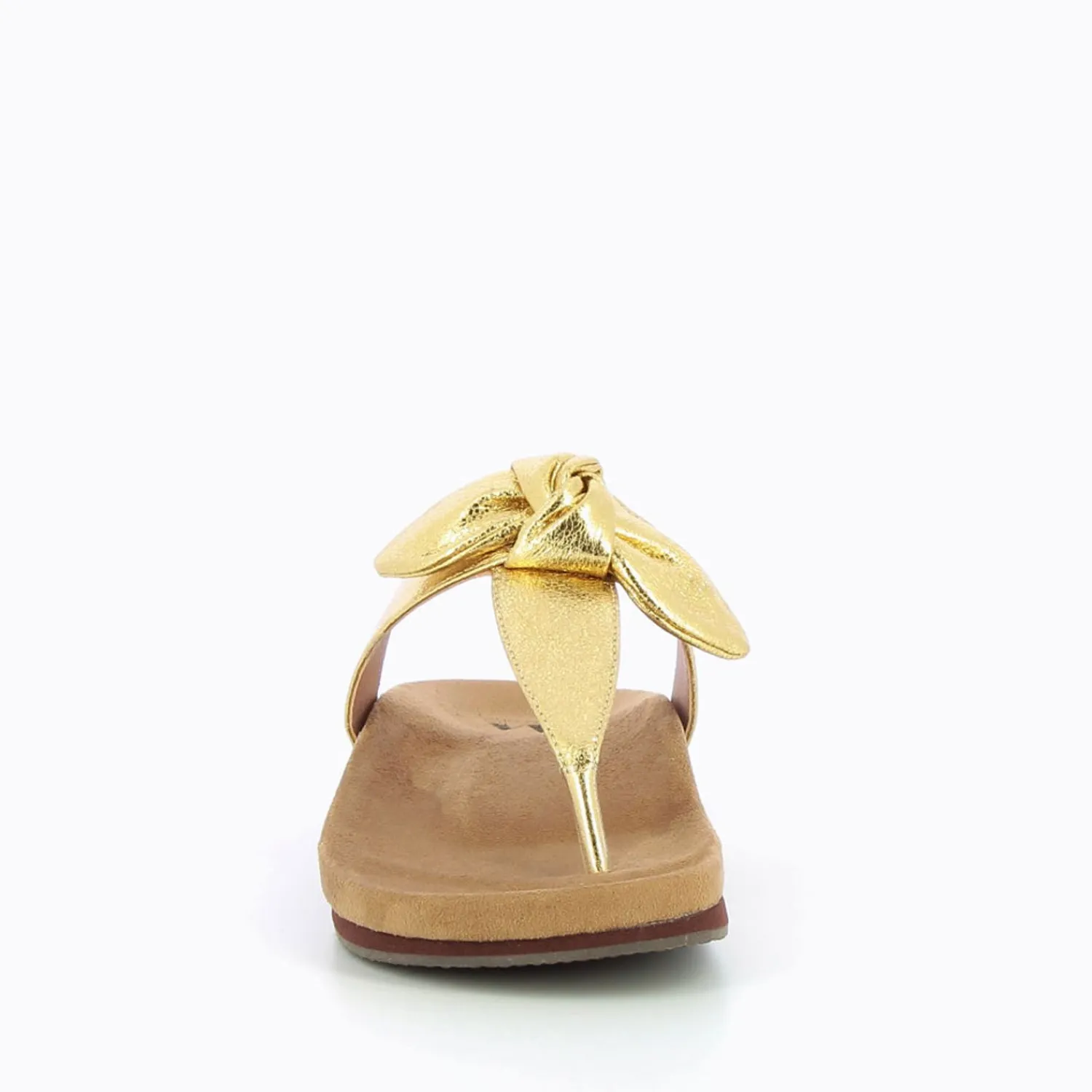 Vanessa Wu Sandales Plates>Tongs Adeline Or A Noeud Decoratif